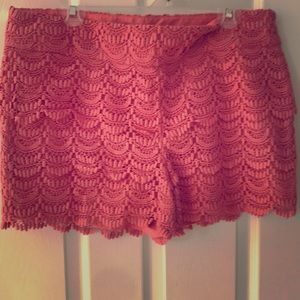Coral Scalloped shorts
